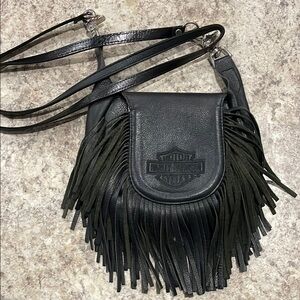 Harley-Davidson Black Leather Crossbody Bag